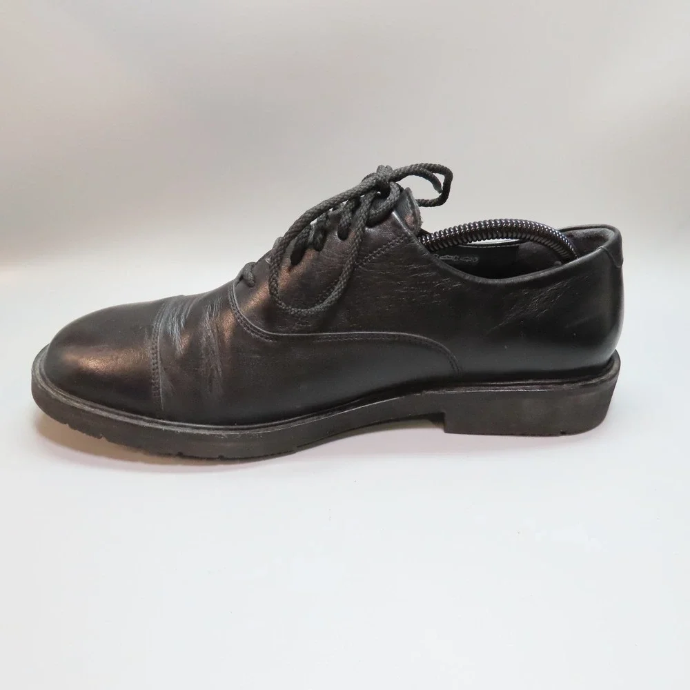 Mephisto France Men's Melchior Oxford Size‎ 10 Cap Toe Black Aniline Leather